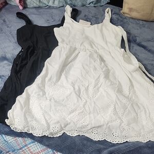 Passport Black and White Sleeveless Mini Sundress